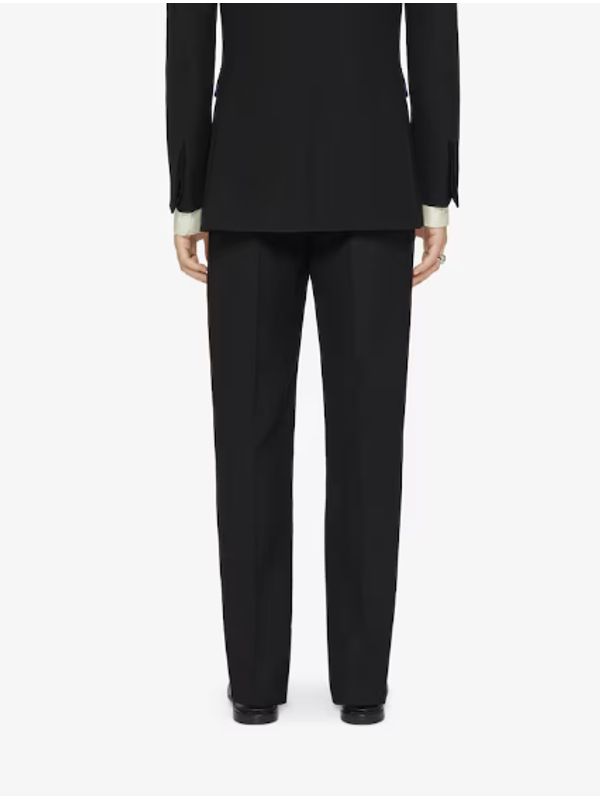 2G CLIP DECORATED WOOL TAILORED PANTS