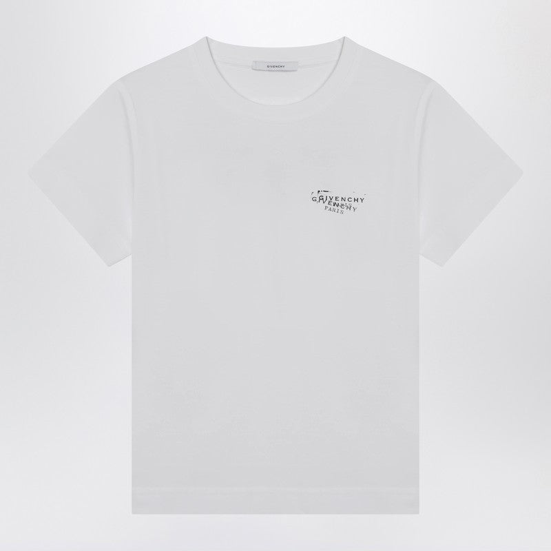 White cotton T-shirt with logo print