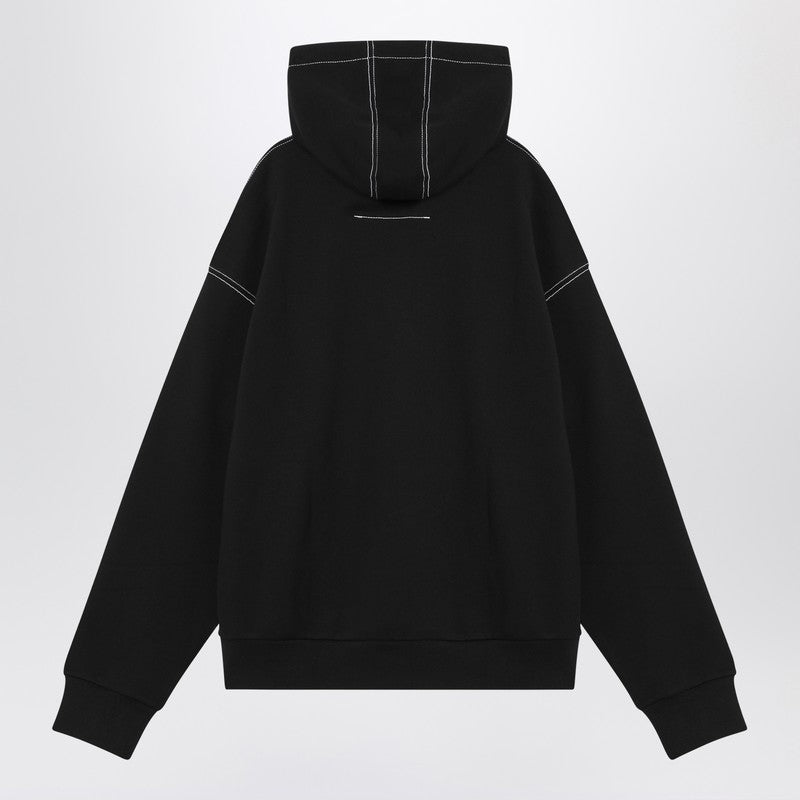 4G Black Cotton Hoodie