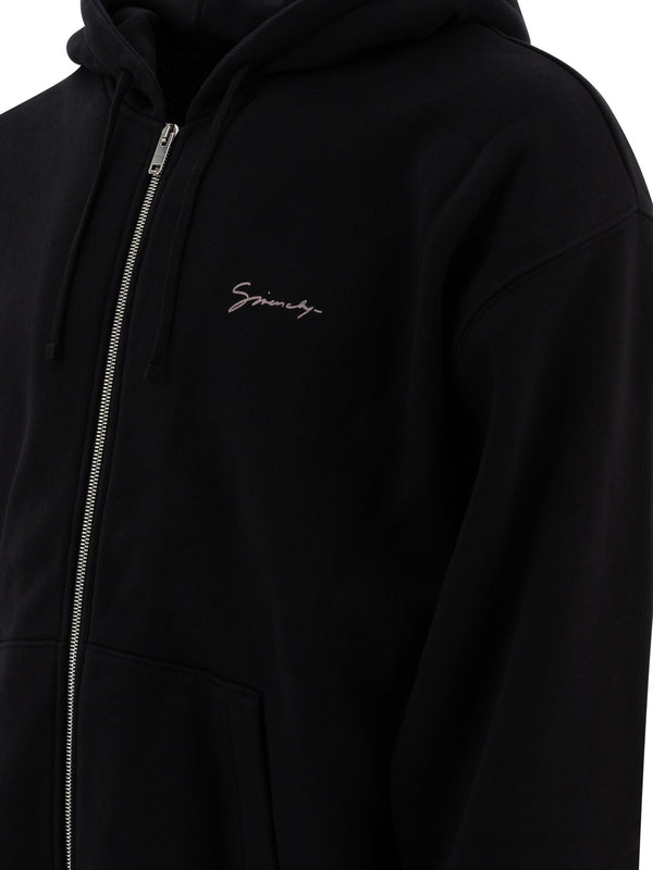WEAVER OBJET PRINTED FLEECE HOODED ZIP-UP