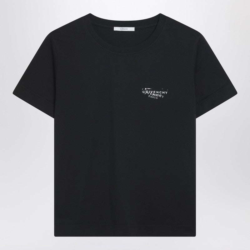 Black T-shirt with Givenchy Stamp print