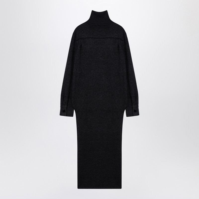 Dark Grey Turtleneck With Drawstring