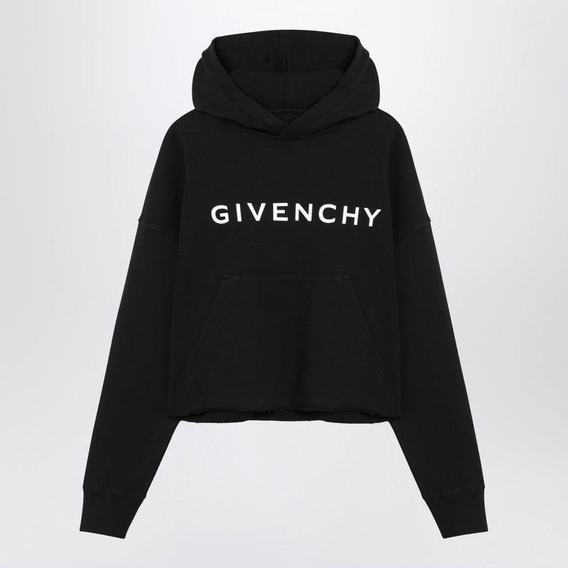 Black Archetype Short Sweatshirt With Logo
