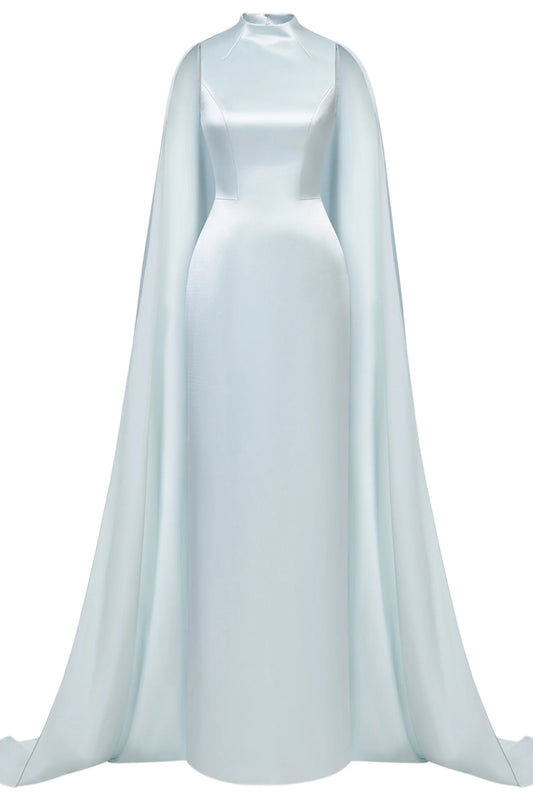 BABY BLUE CAPE DRESS