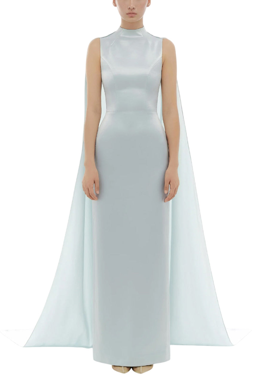 BABY BLUE CAPE DRESS