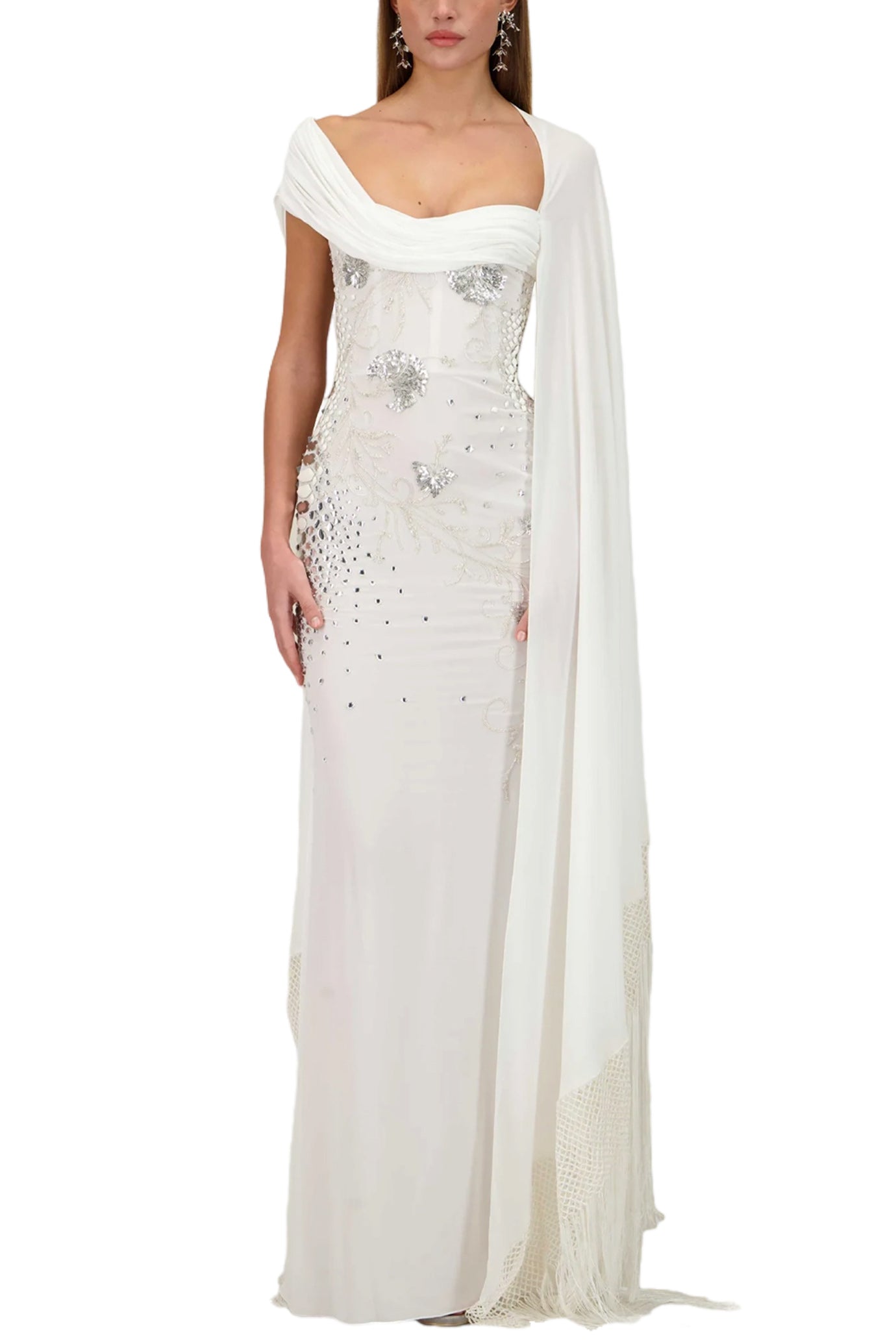 BEADED GEORGETTE DRESS