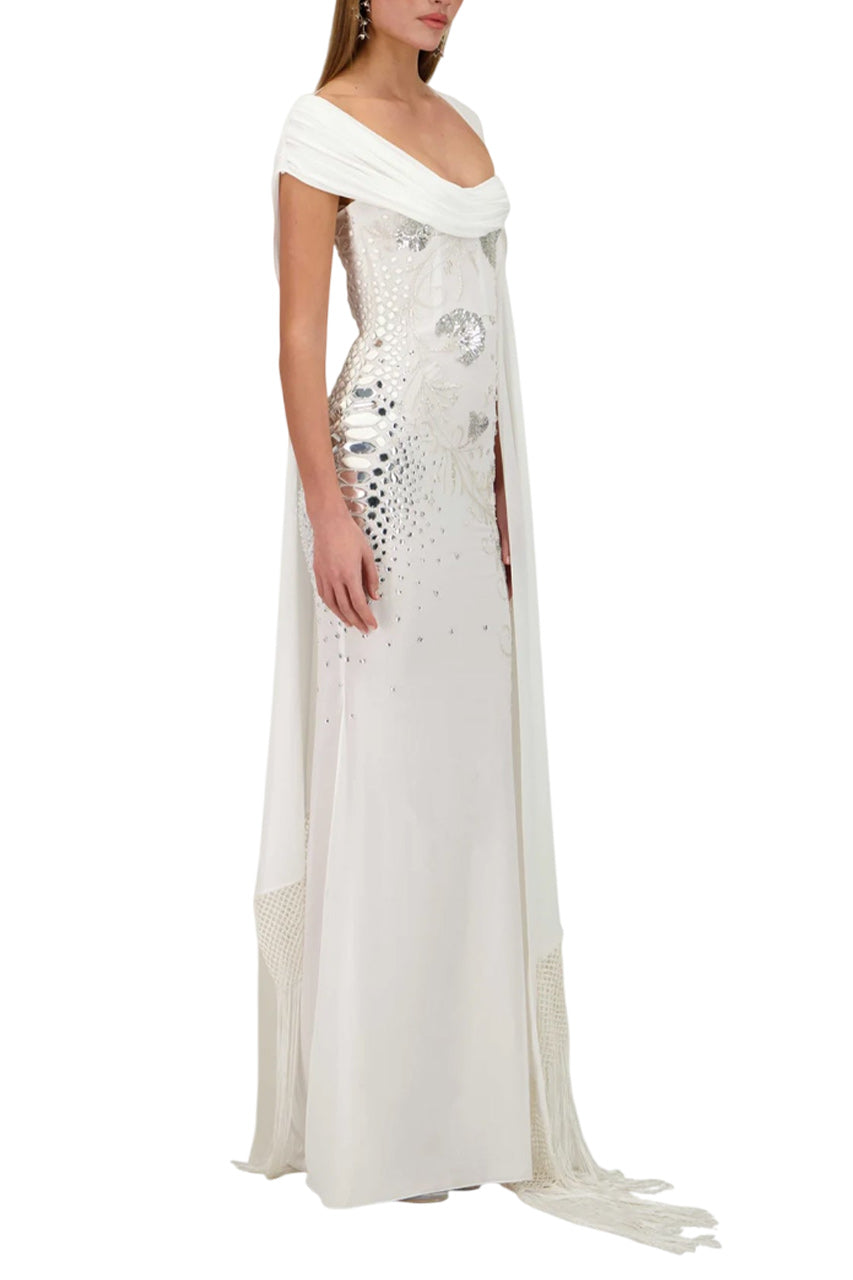 BEADED GEORGETTE DRESS