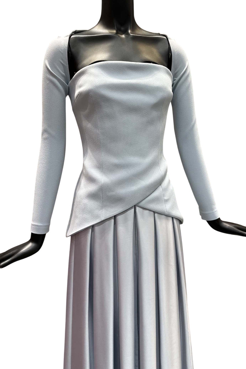 BLUE LONG SLEEVE GOWN