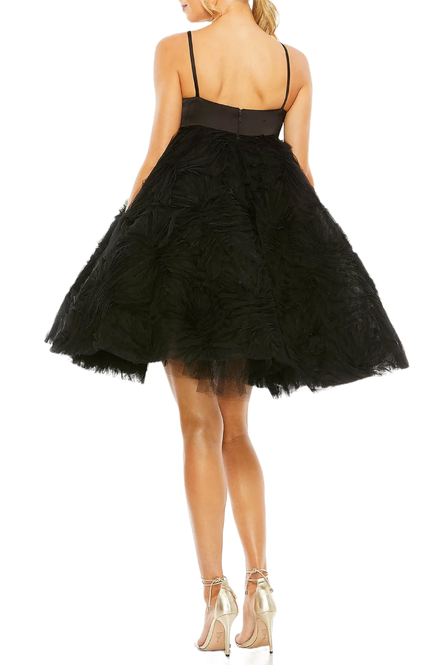 BOW FRONT TULLE MINI DRESS