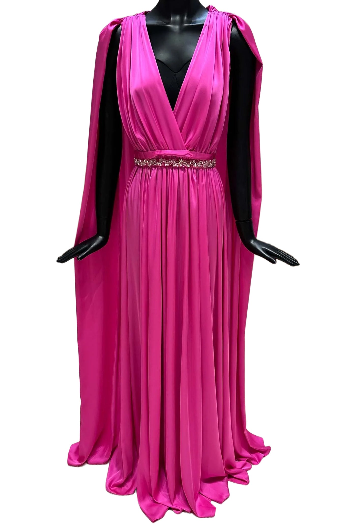 BRIDAL CHIFFON CAPE GOWN
