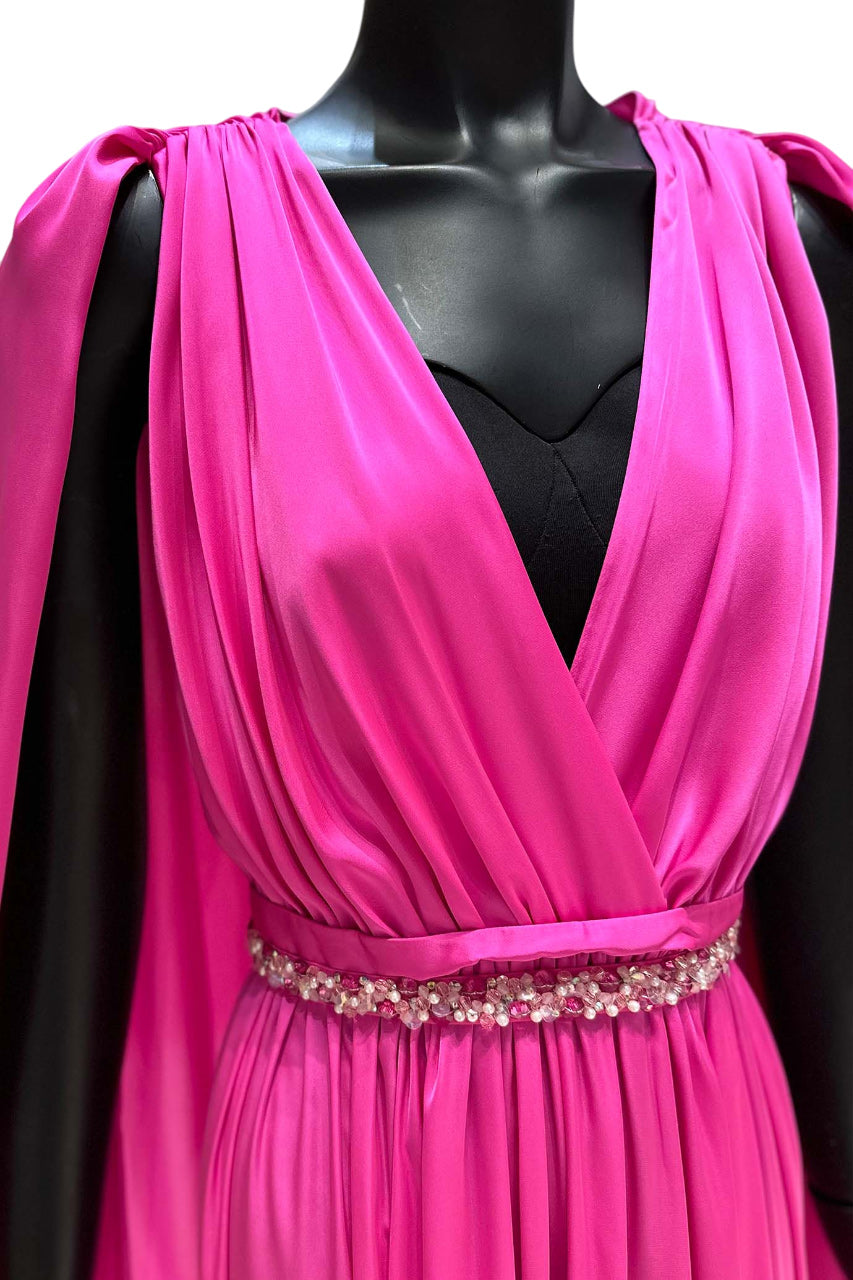 BRIDAL CHIFFON CAPE GOWN
