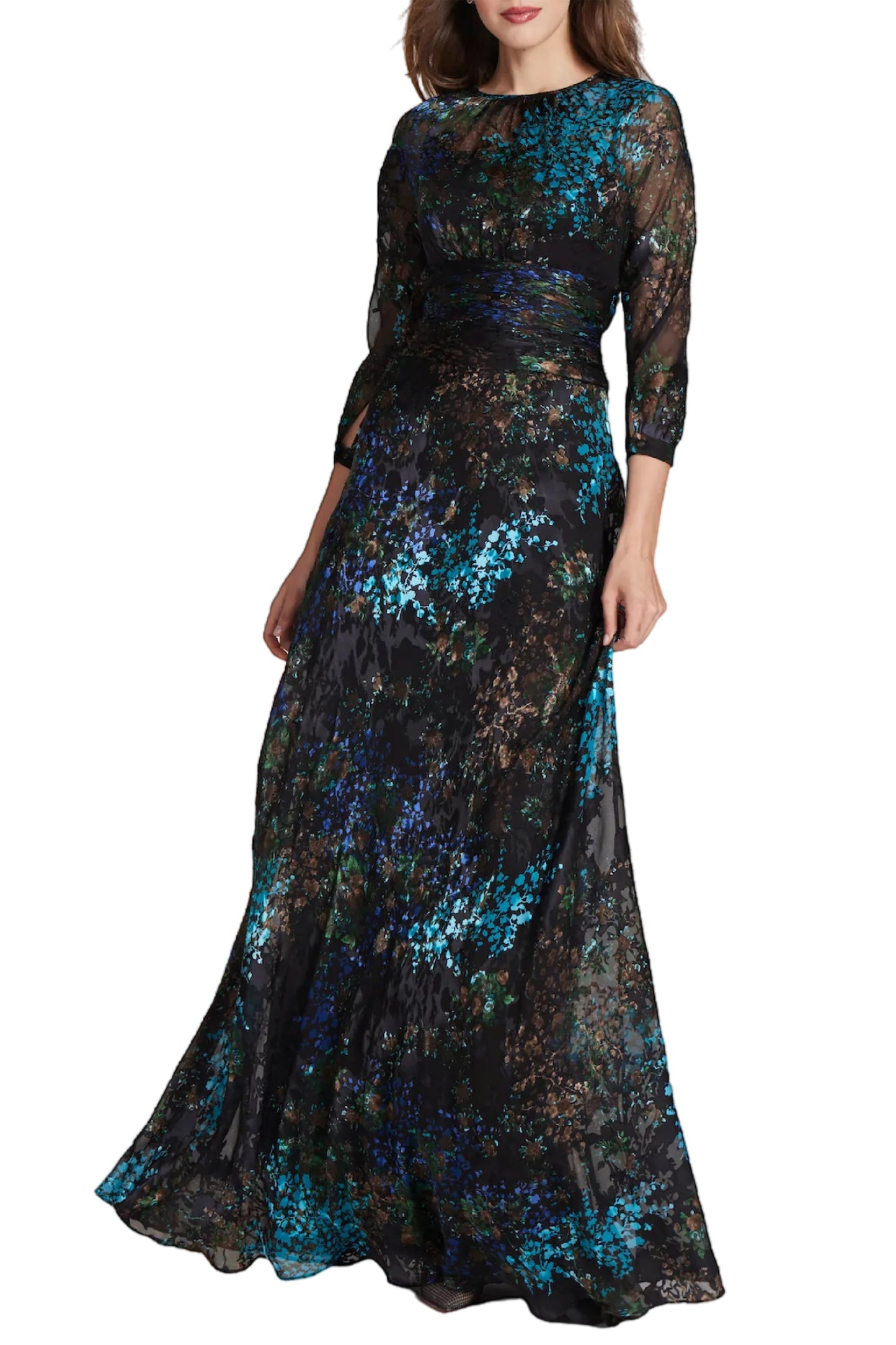 BURNOUT CHIFFON GOWN
