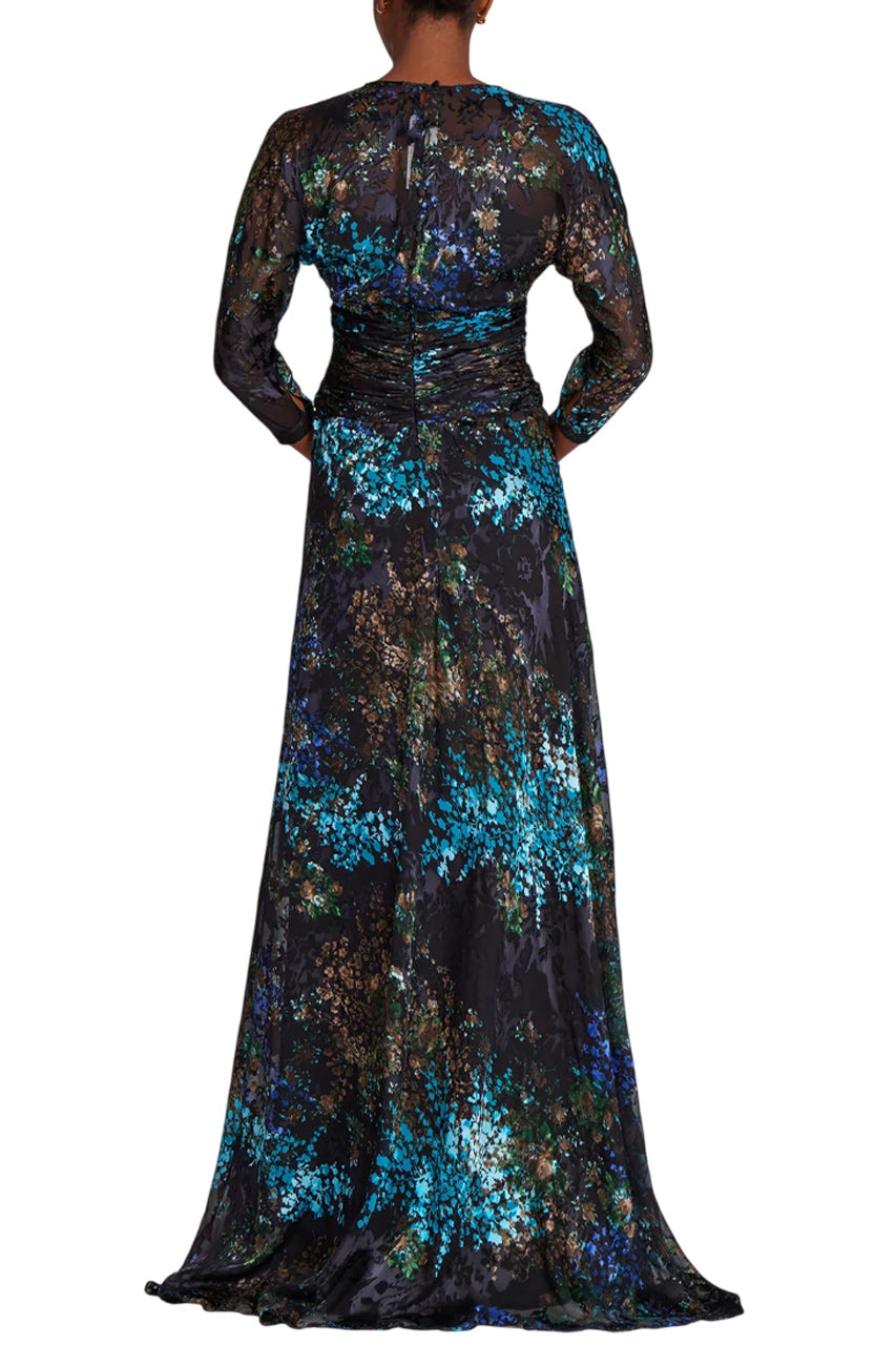 BURNOUT CHIFFON GOWN