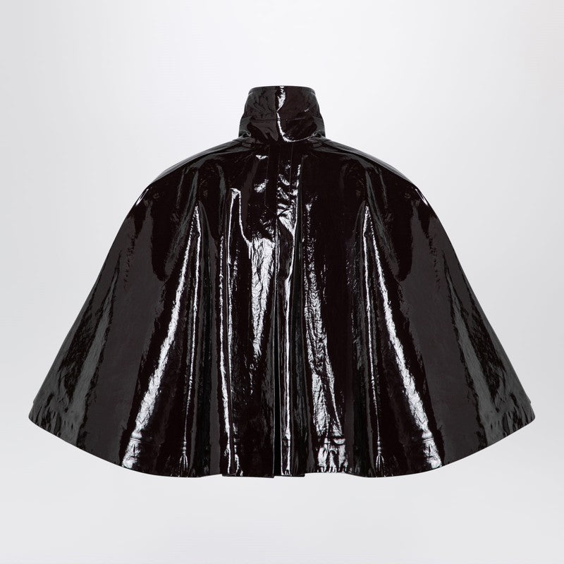 Short Brown Shiny Cotton Cape