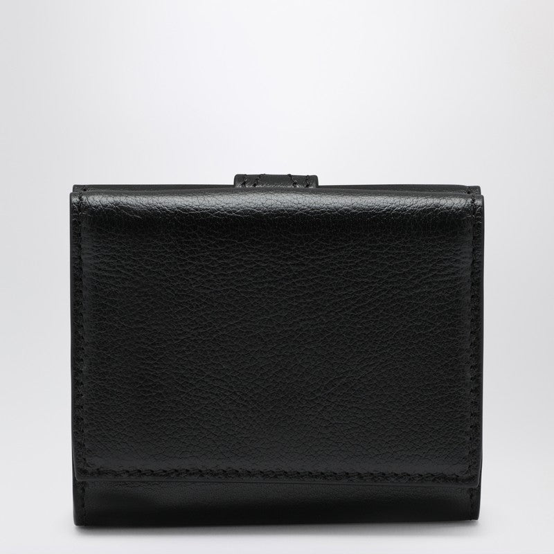 Mini black Paddington trifold leather wallet