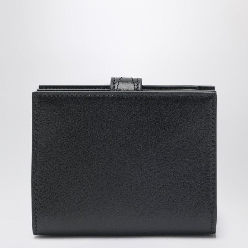 Paddington square wallet in black leather