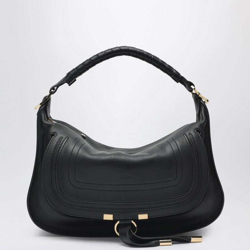 Small Marcie leather bag in black