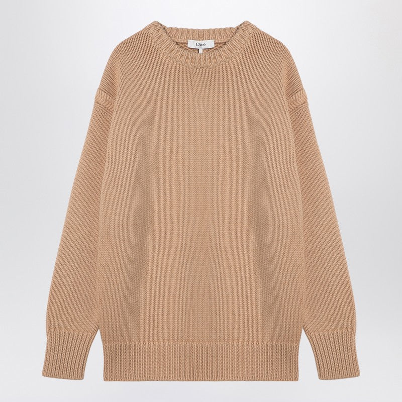 Nude Cashmere And Cotton Oversize Jumper
