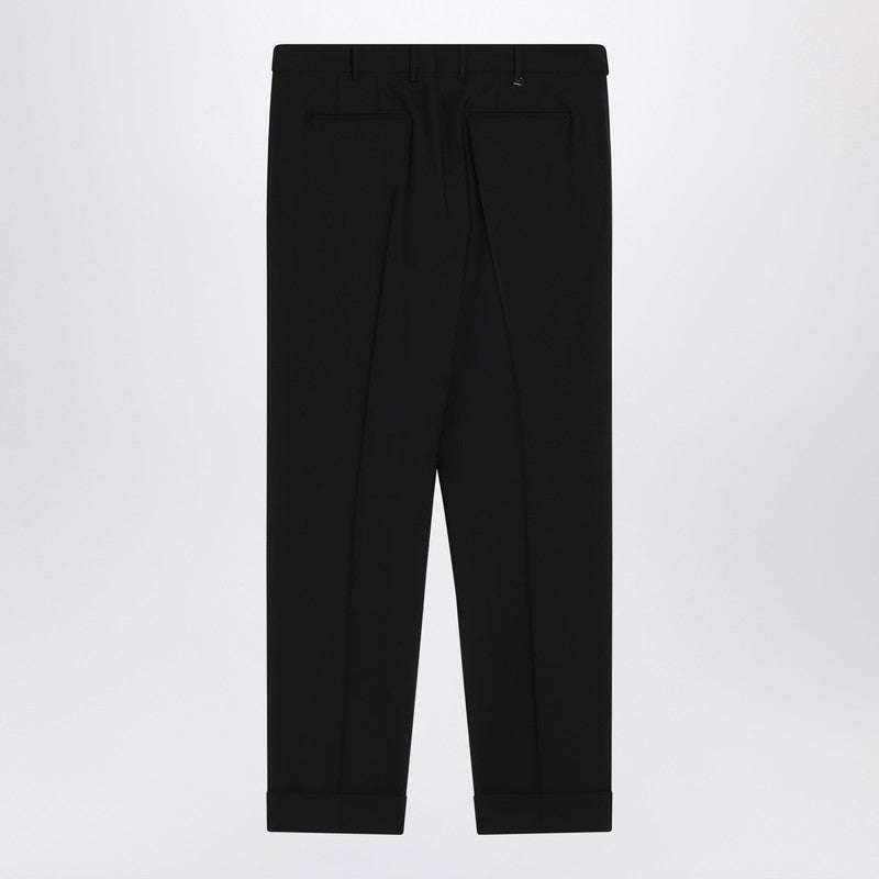 Black Virgin Wool Trousers