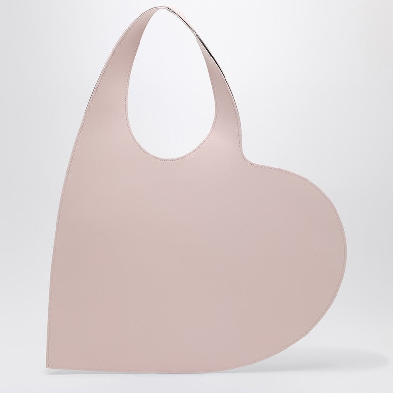 Heart Pink Leather Tote Bag