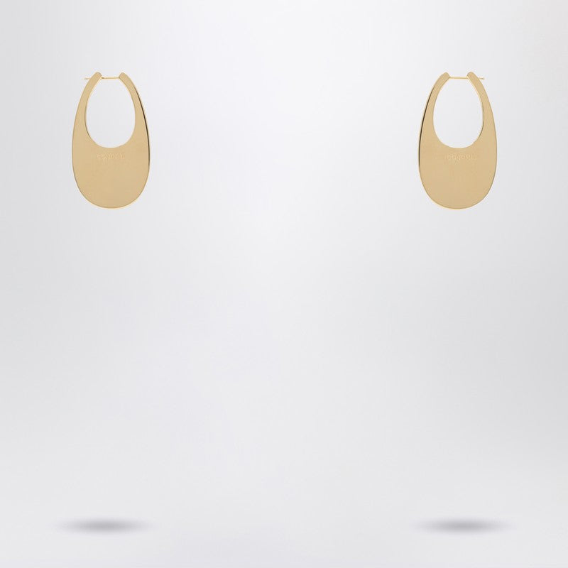 Large Golden Swipe Earrings