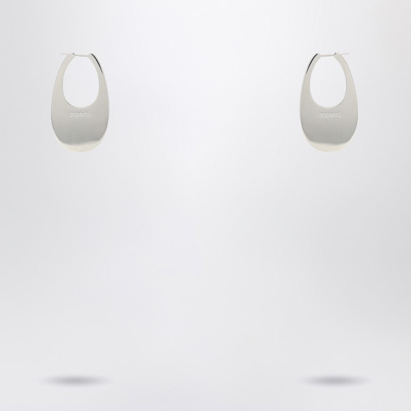 Large Silver Swipe Earrings