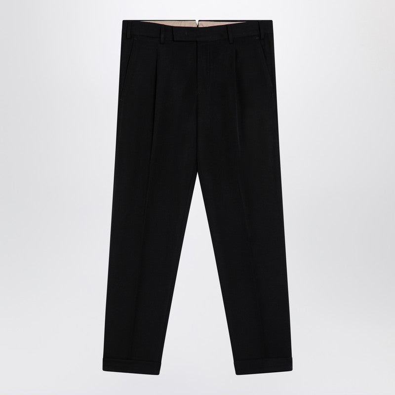 Black Virgin Wool Trousers