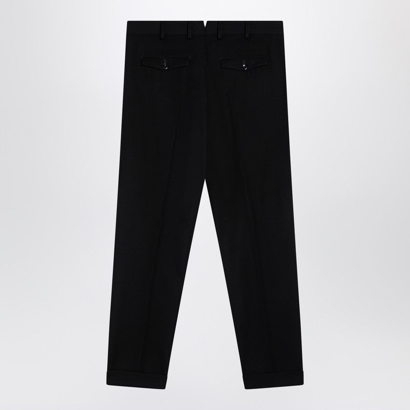 Black Virgin Wool Trousers