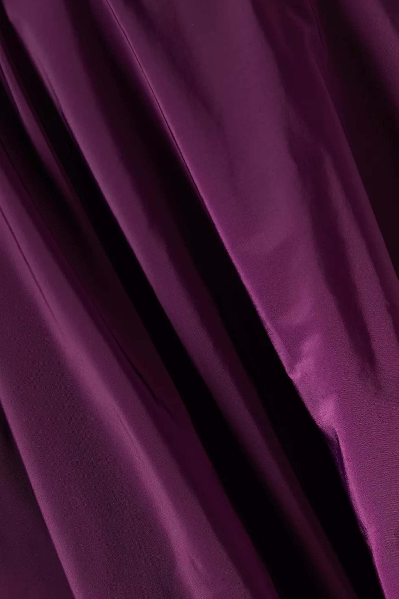 CARLY TAFFETA AND CREPE LONG DRESS