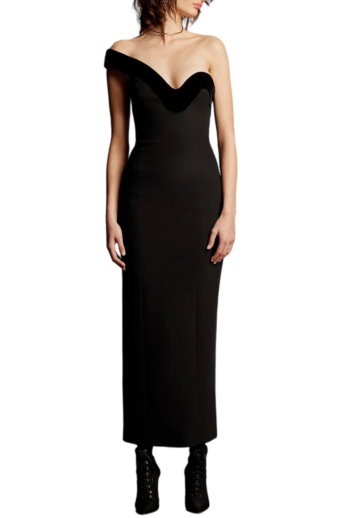 CAROL ONE SHOULDER MIDI DRESS