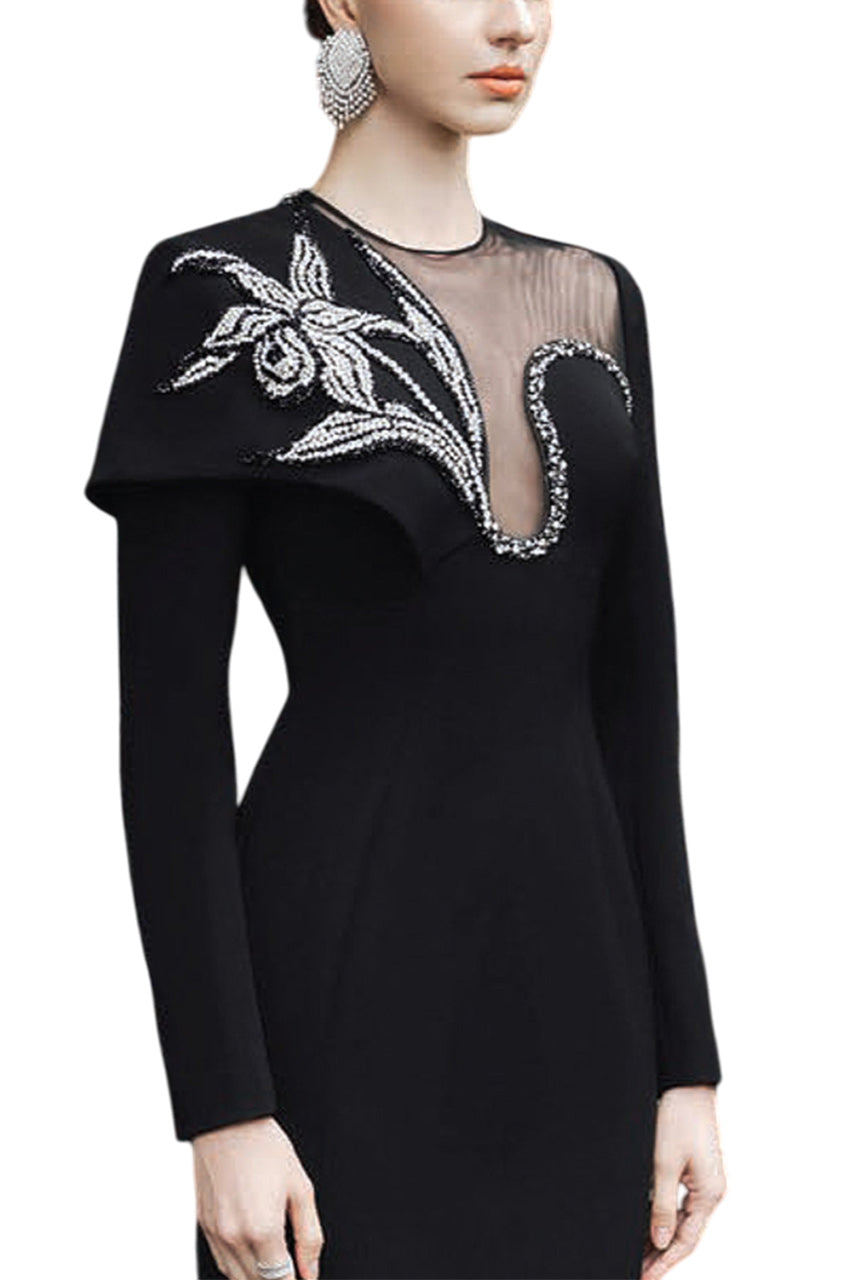 CREPE EVENING GOWN