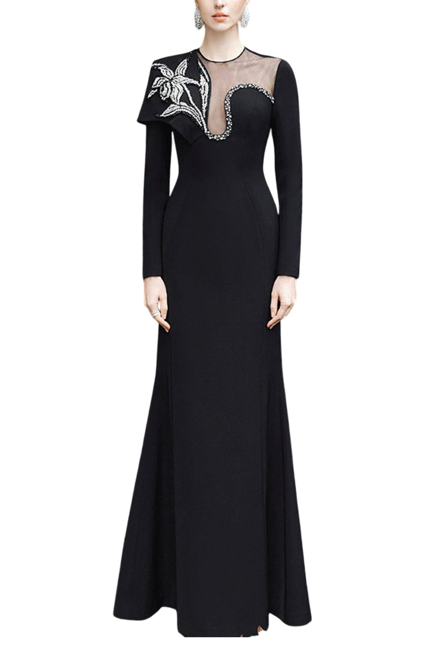 CREPE EVENING GOWN