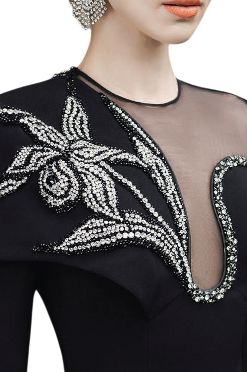 CREPE EVENING GOWN