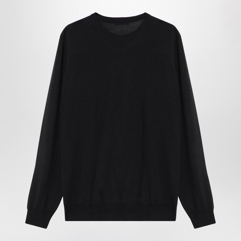Dark Grey Wool Crew-neck Sweater
