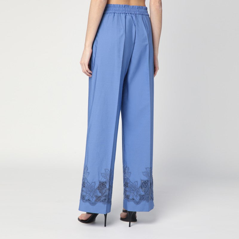 Embroidered Cotton Pants