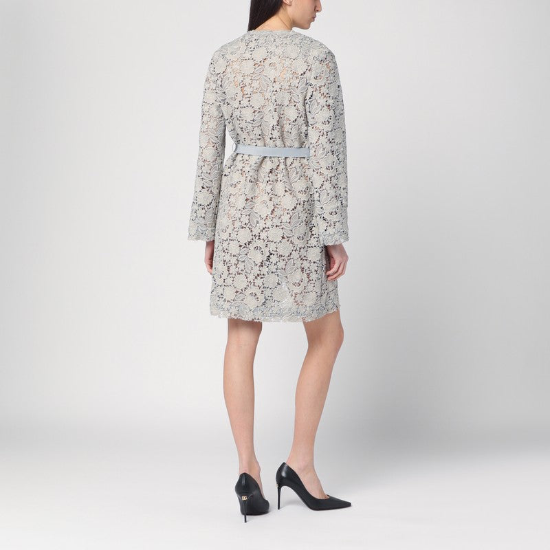 Light Grey Lace Long Jacket
