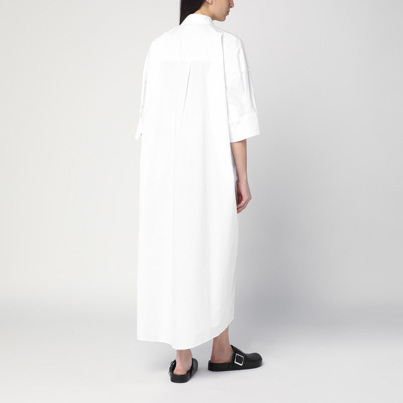 White Chemise Dress In Cotton