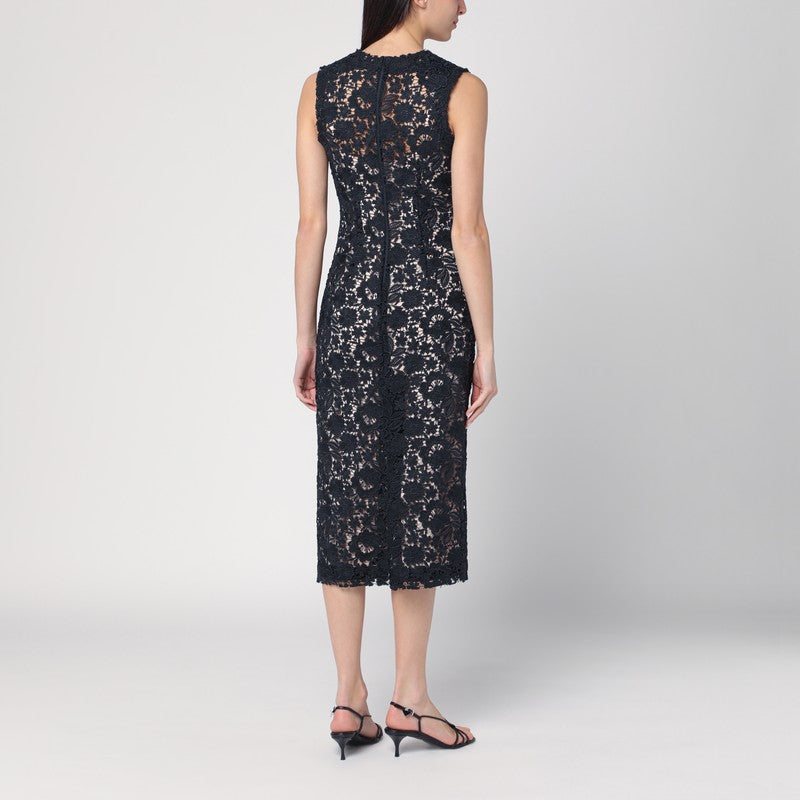 Blue Lace Midi Dress