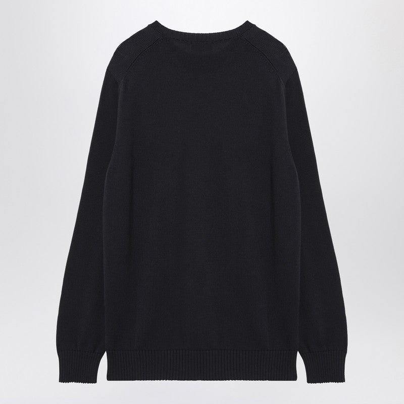 Navy Blue Cotton Sweater