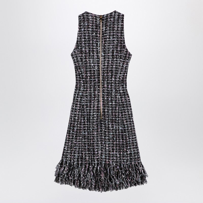 Tweed Mini Dress With Buttons
