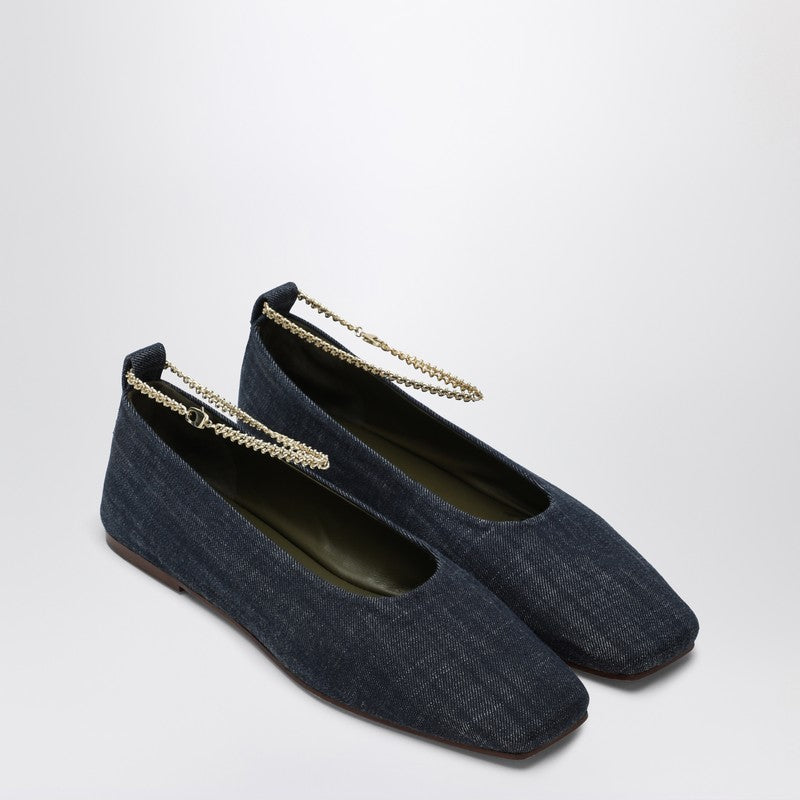 Navy Blue Denim Augusta Ballerina