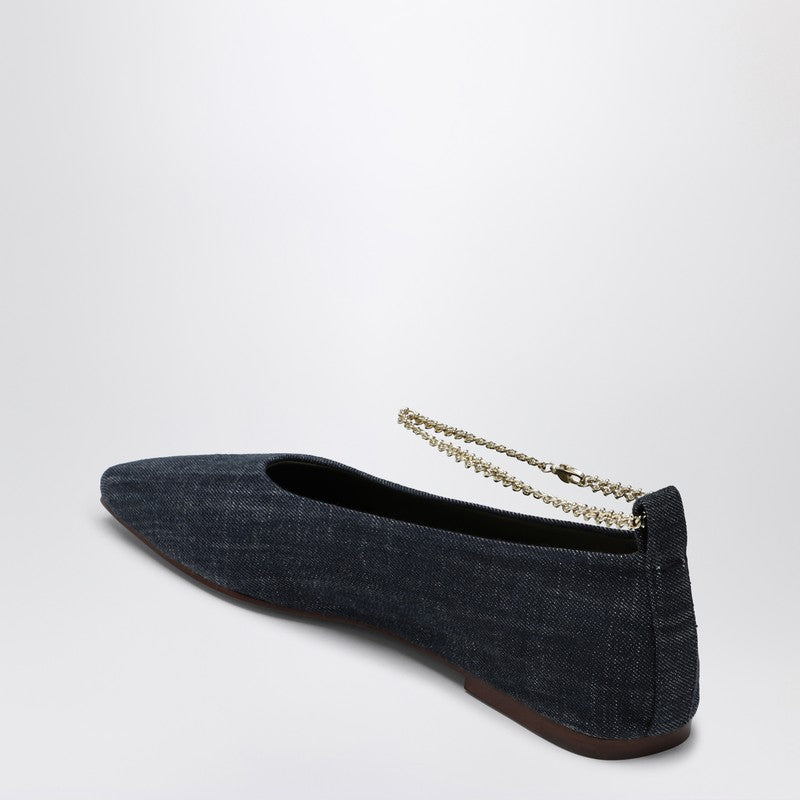 Navy Blue Denim Augusta Ballerina