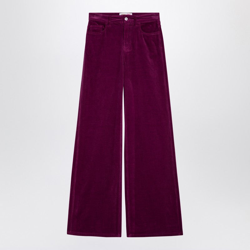 Purple Corduroy Palazzo Trousers
