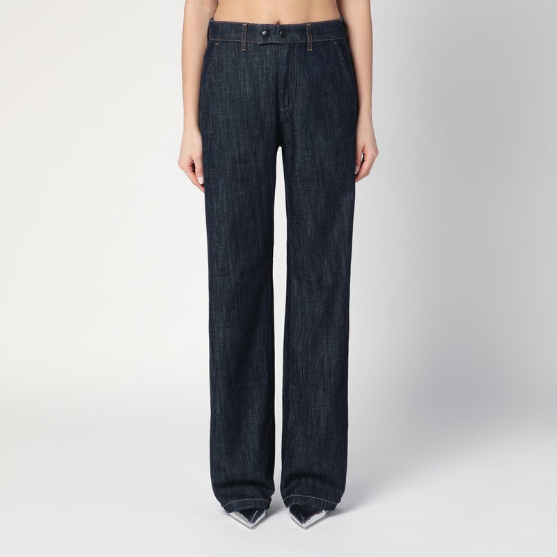 Straight-leg Mouning Dark Blue Jeans