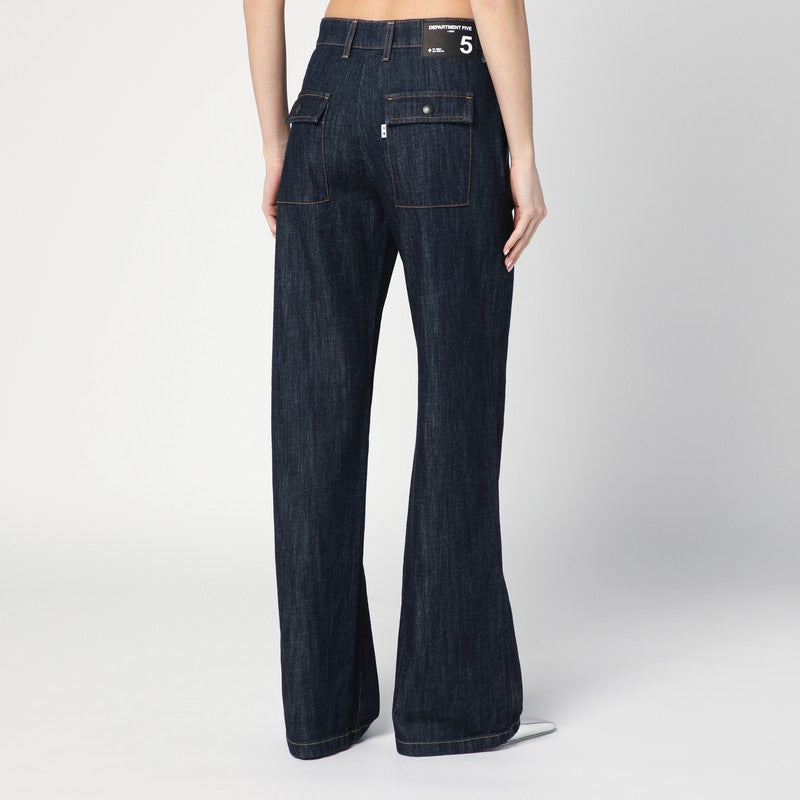 Straight-leg Mouning Dark Blue Jeans