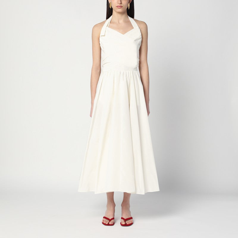 Ivory Dress With A Bow On The Back