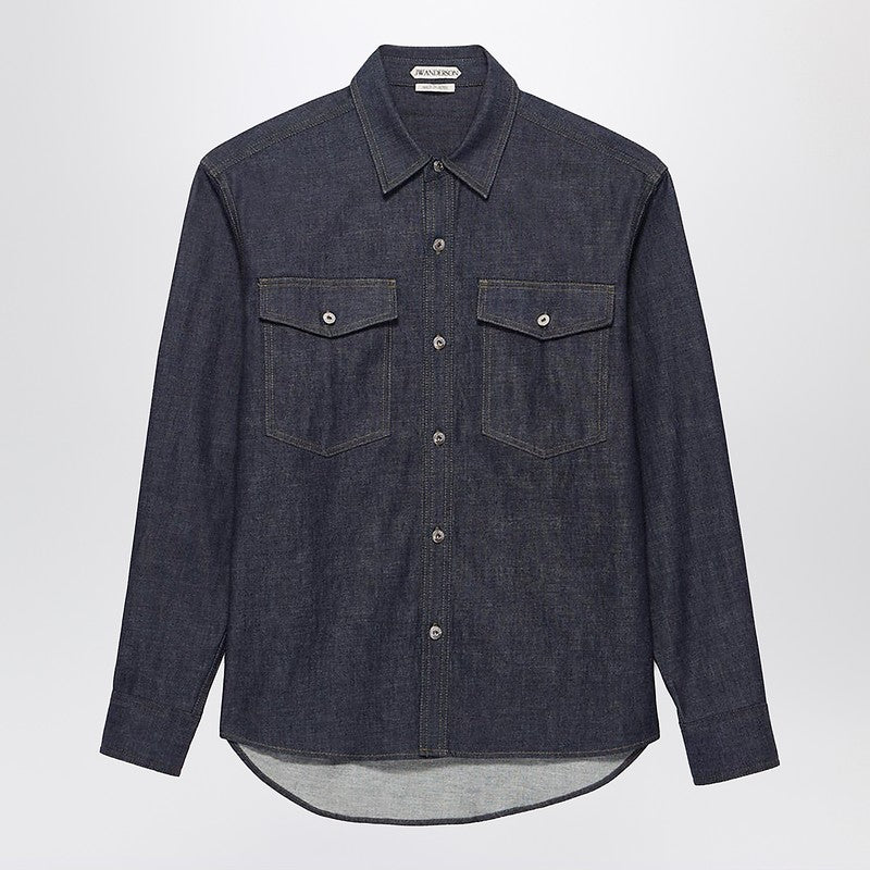 Indigo oversized denim shirt