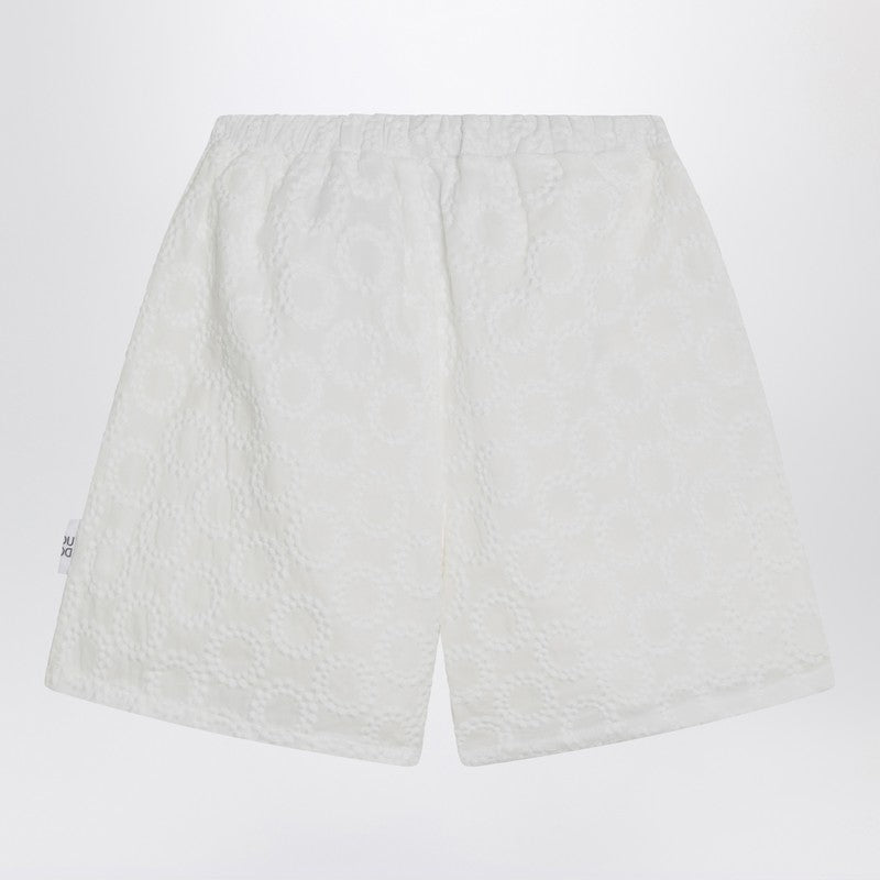 White Cotton Shorts