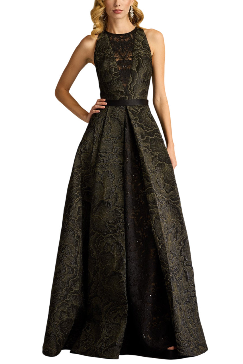 DARANA FLORAL JACQUARD GOWN