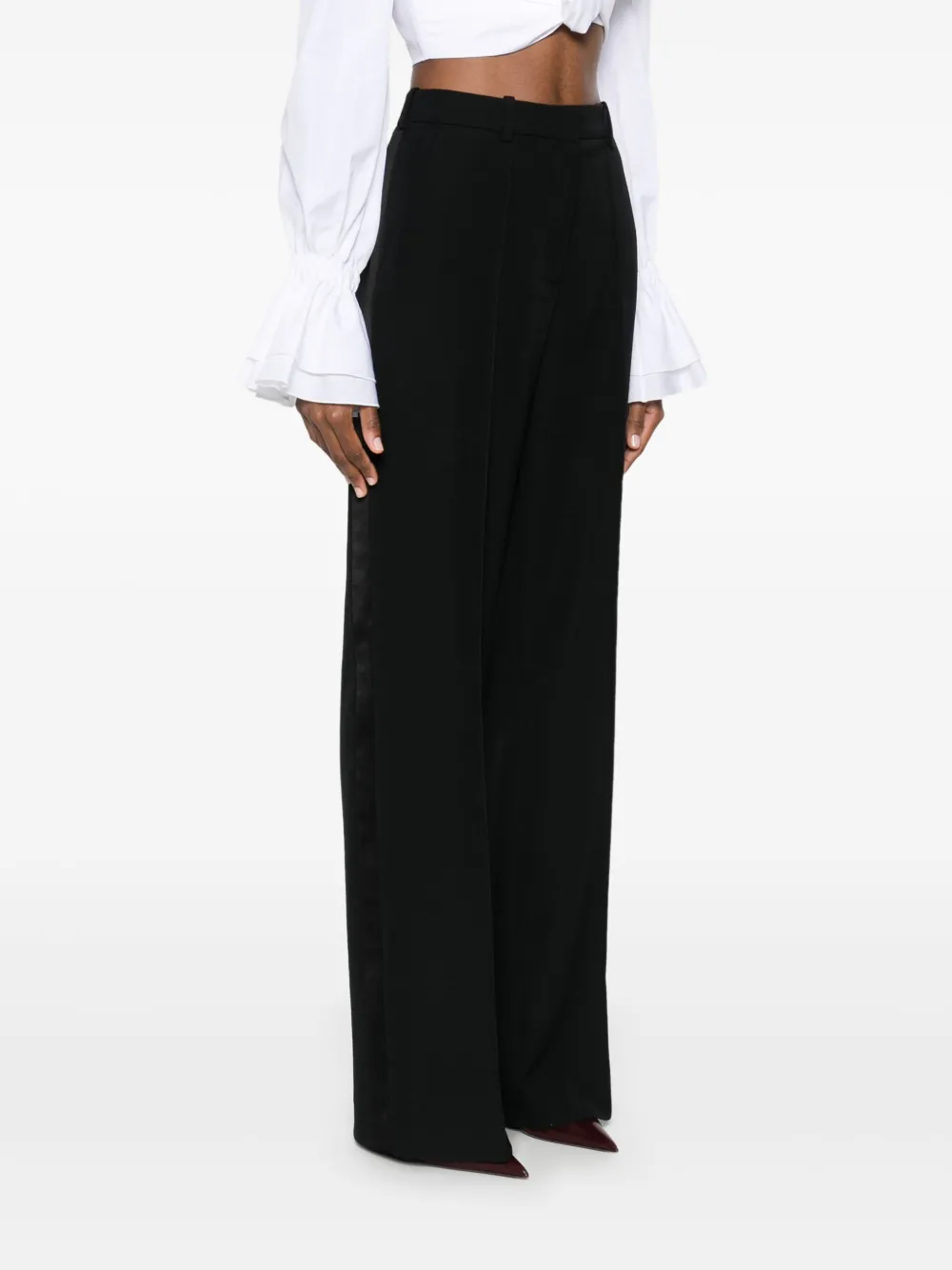TAILORED GRAIN DE POUDRE TROUSERS
